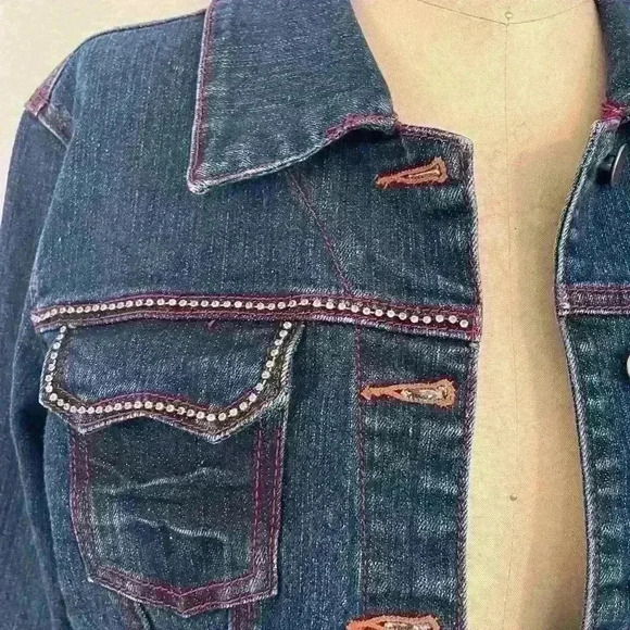Custom repurposed Zanani Jean Jacket Size Medium - Picture 5 of 10